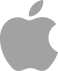 логотип эпл серый